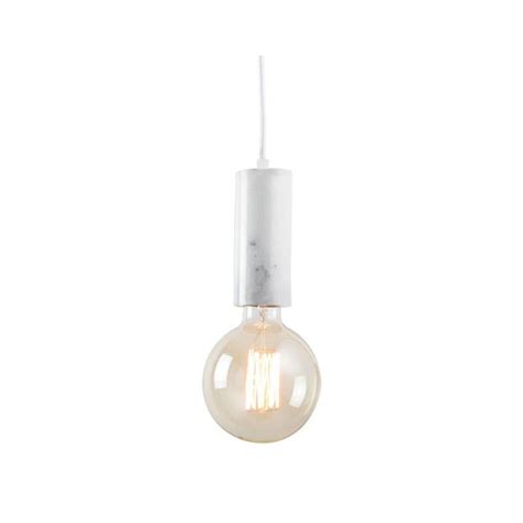 Suspension Luminaire D60 Pour Ampoule LED E27 Blanc Marbré ZAMBELIS FS