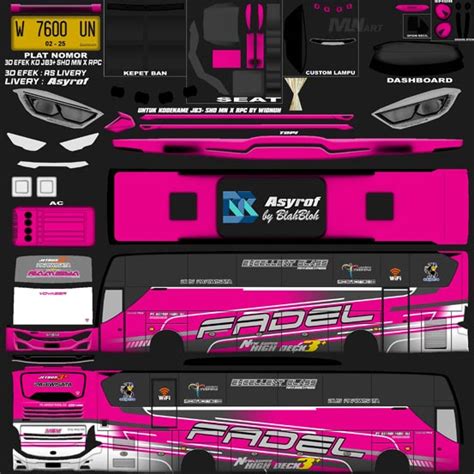 17 Livery Bussid Asyrof SHD Jb3 Dan Jb5 Lengkap