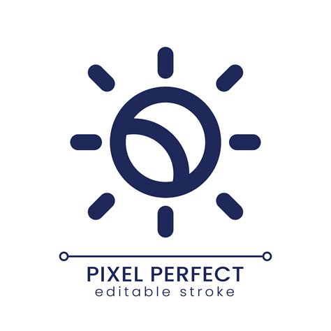 Lightness level pixel perfect linear ui icon. Color scale. Adjust video ...