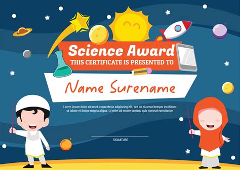 Science Award Certificate Template