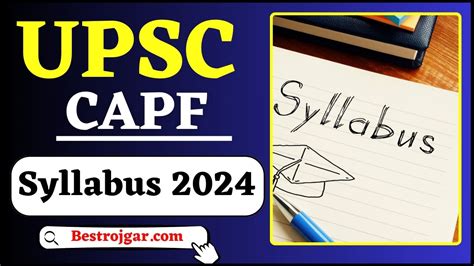 Upsc Capf Syllabus Know The Upsc Central Armed Police Force Ac