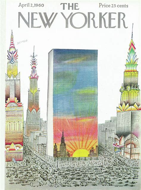 New Yorker April 2nd 1960 Painting By Saul Steinberg Fine Art America