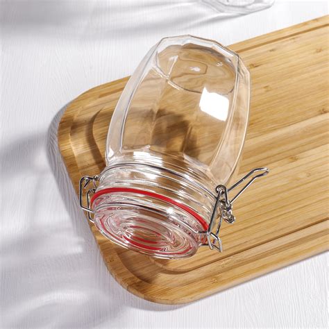 Glass Storage Jar With Metal Seal Lids Homeware Jh Glassware Jh Glassware