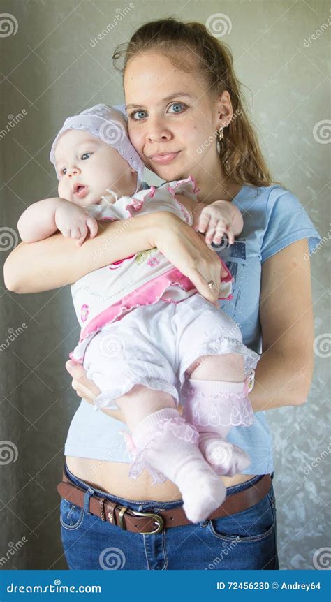 Portrait Of A Happy Mother And Baby Stock Photo Image Of People