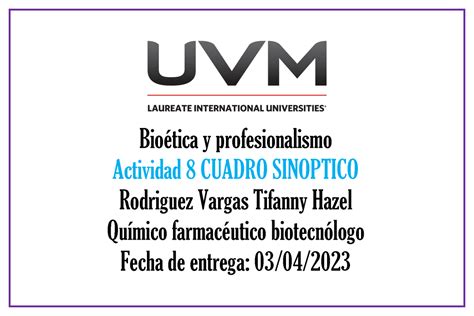 A 8 Thrv Cuadro Sinóptico Bioética Y Profesionalismo Actividad 8