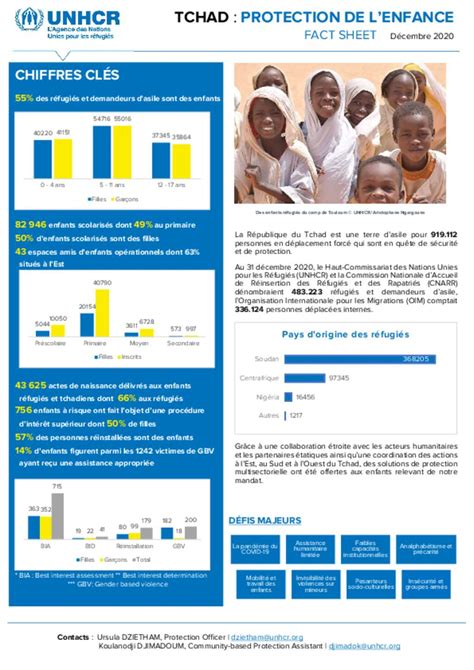 Document UNHCR Tchad Protection De L Enfance 2020