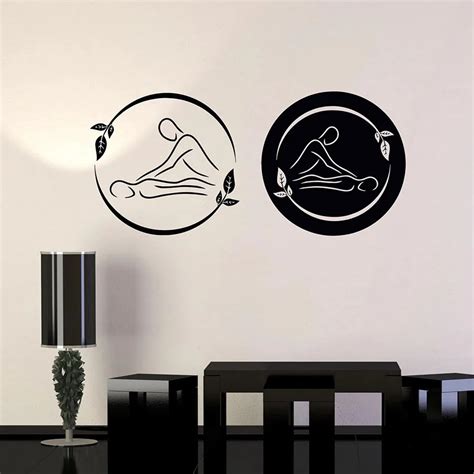 Massage Wall Decal Spa Therapy Beauty Logo Relax Body Room Interior