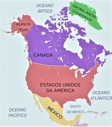 Mapa De Am Rica Del Norte Mapas Norteam Rica Pol Tico F Sico