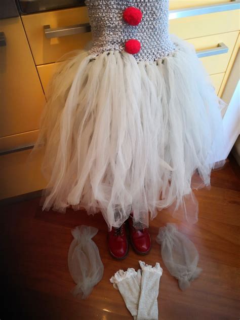 PENNYWISE SCARY CLOWN HALLOWEEN COSTUME FOR GIRL Gem