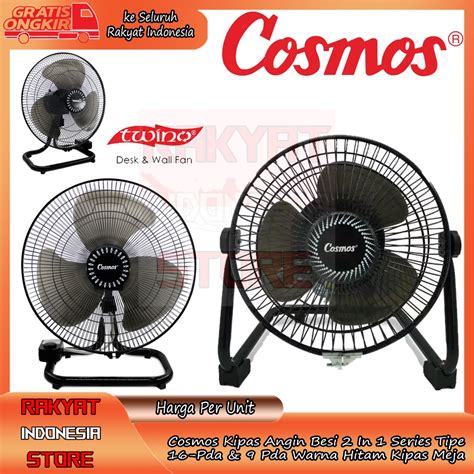 Jual Cosmos Kipas Angin Besi In Series Tipe Pda Hitam Black