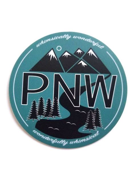 Pnw Sticker Pacific Northwest Collectible Sticker Upper Etsy