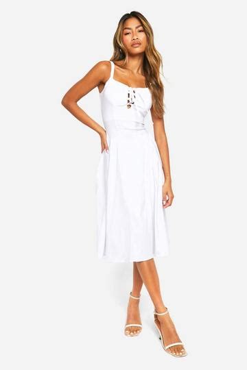 Milkmaid Dresses White Milkmaid Dresses Boohoo Uk