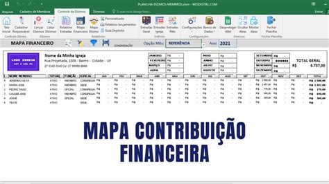 The post MAPA DE CONTRIBUIÇÃO PLANILHA CADASTRO DE MEMBROS E CONTROLE