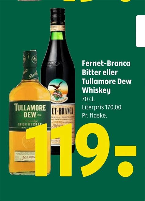 Fernet Branca Bitter Eller Tullamore Dew Whiskey Tilbud Hos Coop 365