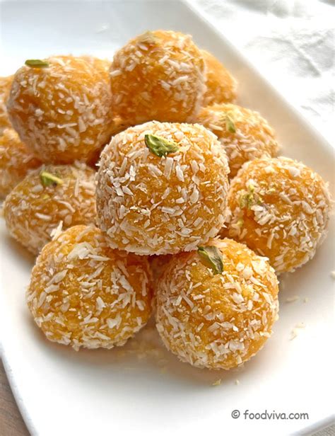 Mango Coconut Ladoo Instant Mango Laddu In 15 Minutes