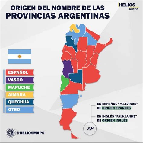 Origen Del Nombre De Las Provincias Argentinas Instagram Heliosmaps