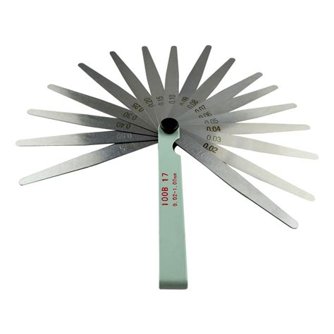 100b 17 Blades Feeler Filler Gauge Metric 002 1mm Thickness Gage