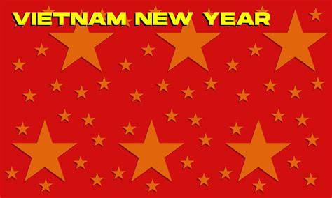 Vietnam new year template card with stars and red background. Vector ...