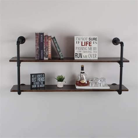 Amazon Mbqq Industrial Retro Pipe Shelf In Tier Wall Mounted