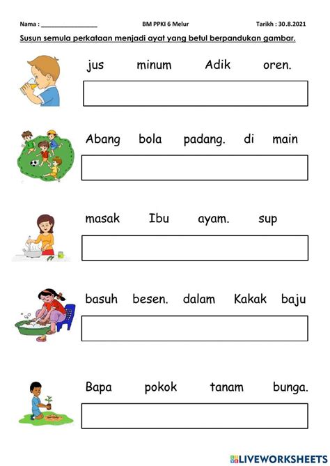 Ayat Tunggal Exercise For Pendidikan Khas Live Worksheets