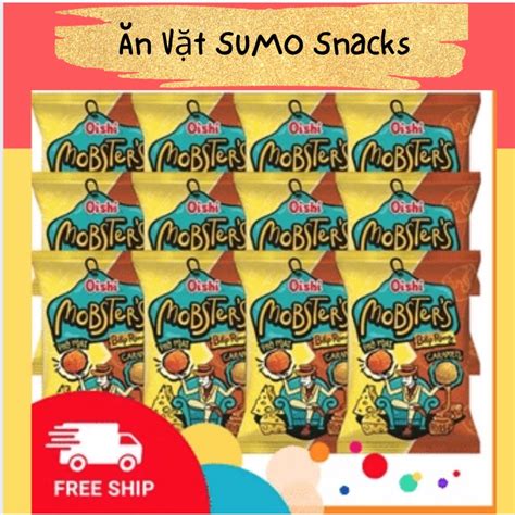 Bịch 5 gói Bim Bim Snack Bắp Rang Caramen Phô Mai Socola Oishi Mobsters