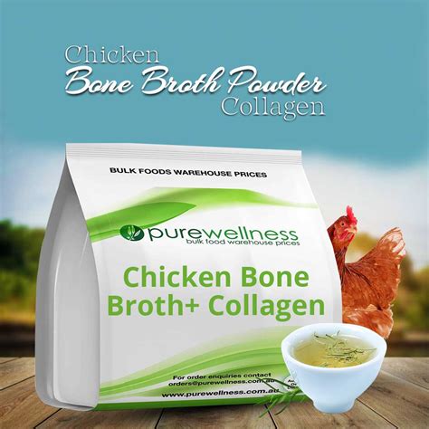 Chicken Bone Broth Powder Collagen 3 Flavours Purewellness