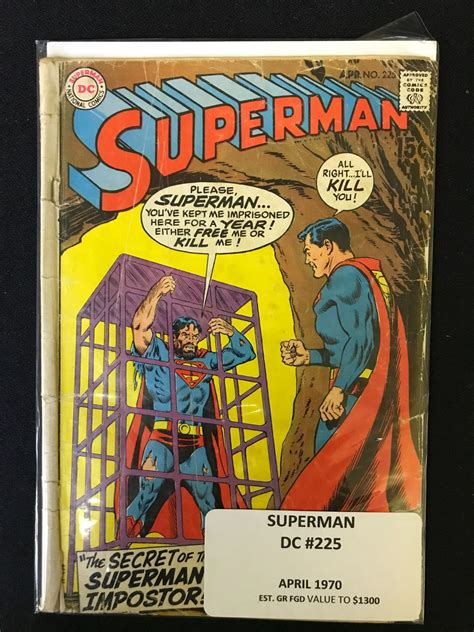 Superman No225 Dc Comics 1970