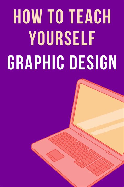 An Open Laptop Computer With The Words How To Teach Yourself Graphic Design