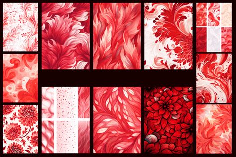 Red Patterns Graphic by Digital Art Studio · Creative Fabrica