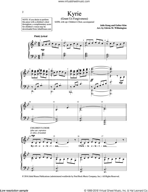 Edwin M Willmington Kyrie Sheet Music For Choir Satb Soprano Alto