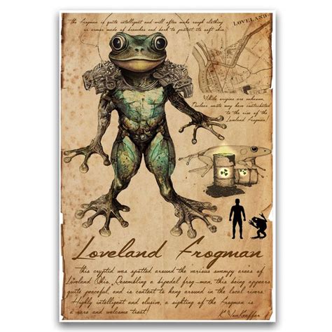 Loveland Frogman art, urban legend bestiary cryptozoology science ...