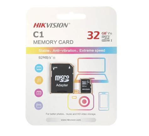 Карта памяти Hikvision HS TF C1 STD 32G Adapter microSDHC 32 ГБ HS TF