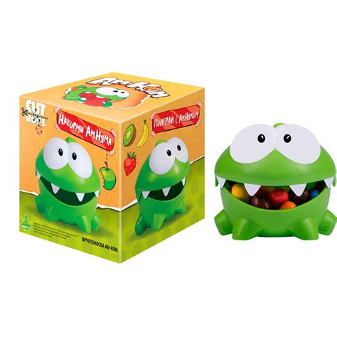 Buy Om Nom СUT THE ROPE PLASTIC TOY Fruit Lunch box -Om Nom open mouth ...