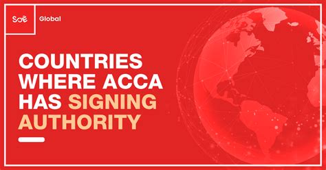 Acca Recognised Countries Countries Where Acca Has Signing Authority