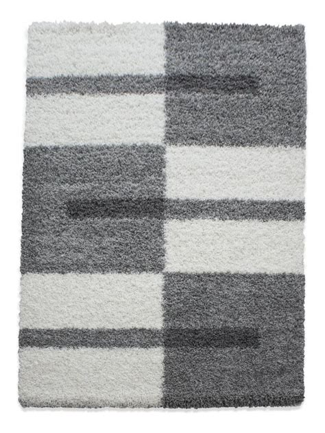 Tapis Salon X Shaggy Ga Argent Oeko Tex Id Al Pour Couloir