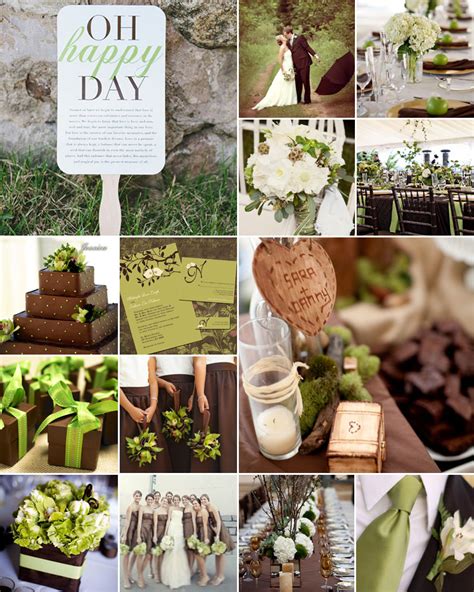 Brown And Green Weddings