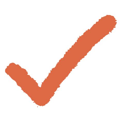 Diseño Png Y Svg De Marca De Verificación Naranja Para Camisetas