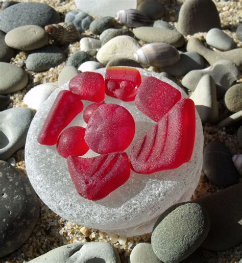 Sublime Sea Glass Red Sea Glass Sea Glass Art Sea Glass Crafts