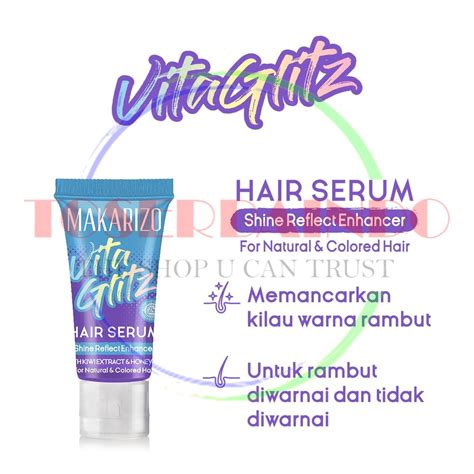 Jual Makarizo Vitaglitz Hair Serum Shine Reflect Enhancer 8mL Serum