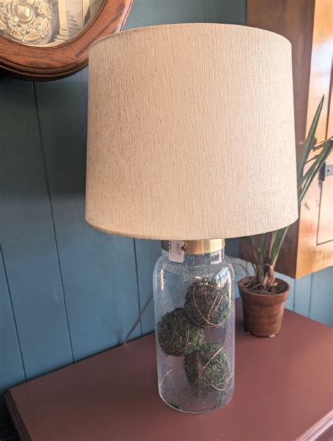 Glass Lamp With Moss Balls Roth Brader Furniture