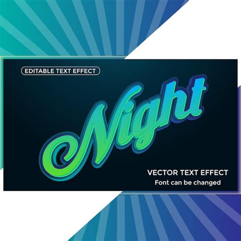 Premium Vector Night Editable Text Effect Premium Vector