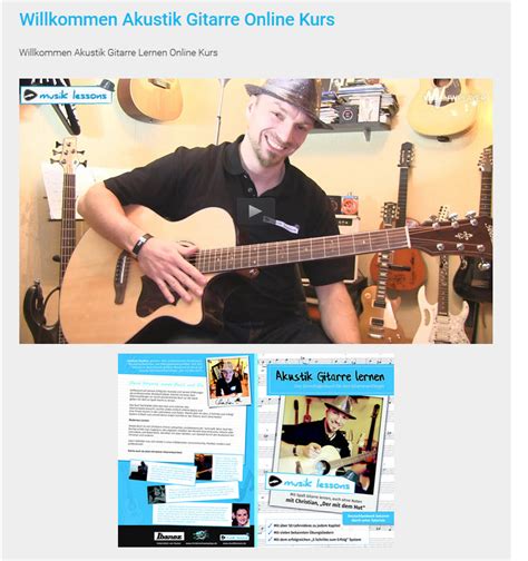 Akustik Gitarre Anf Nger Kurs Monate Musiklessons De Online