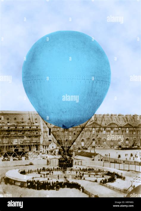 Henri Giffard Ballon Captif Du Photo Stock Alamy