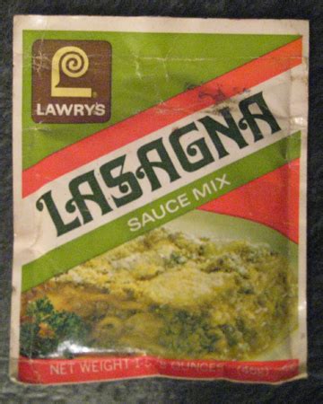 Lawrys Lasagna Sauce Mix The Allee Willis Museum Of Kitsch