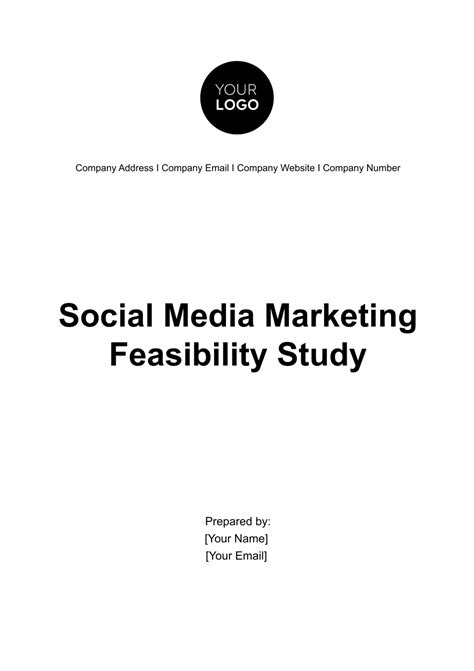 Free Social Media Marketing Feasibility Study Template Edit Online