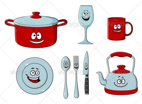 Kitchen Utensils Cartoon ~ DY71