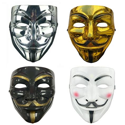 Anonymous Hacker V For Vendetta Guy Fawkes Halloween Face Masks