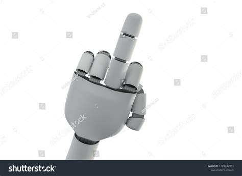 Robotic Mechanical Hand Showing Fuck You Stock Illustration 1109942933 Shutterstock