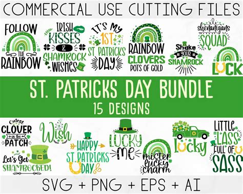 St Patricks Day Svg Bundle Lucky Svg Leprechaun Svg Etsy