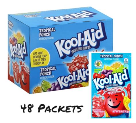 Pack Kool Aid Unsweetened Tropical Punch Artificially Flavored